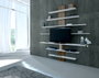 Hanah Home Mueble para TV Blanco y Nogal